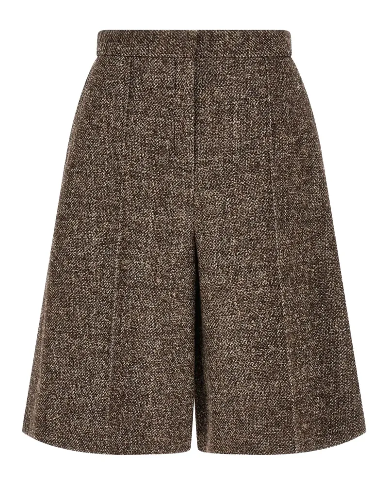 AGNONA Amanda melange-texture bermuda shorts - Braun Braun