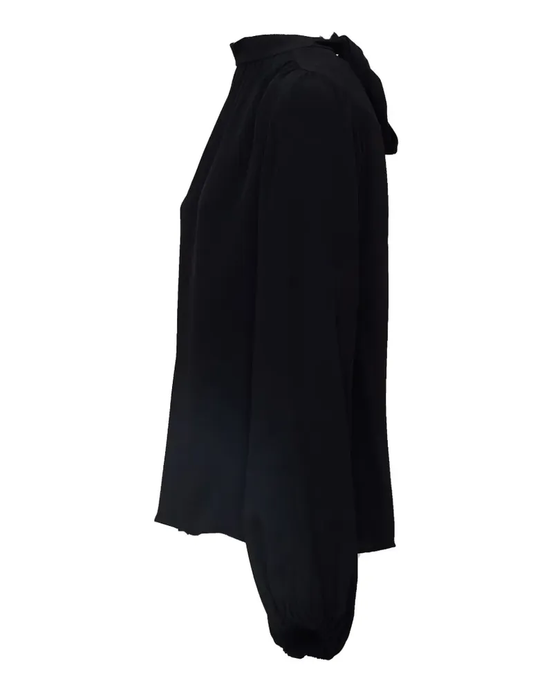 N° 21 Bluse mit Schleifenkragen - Schwarz Schwarz
