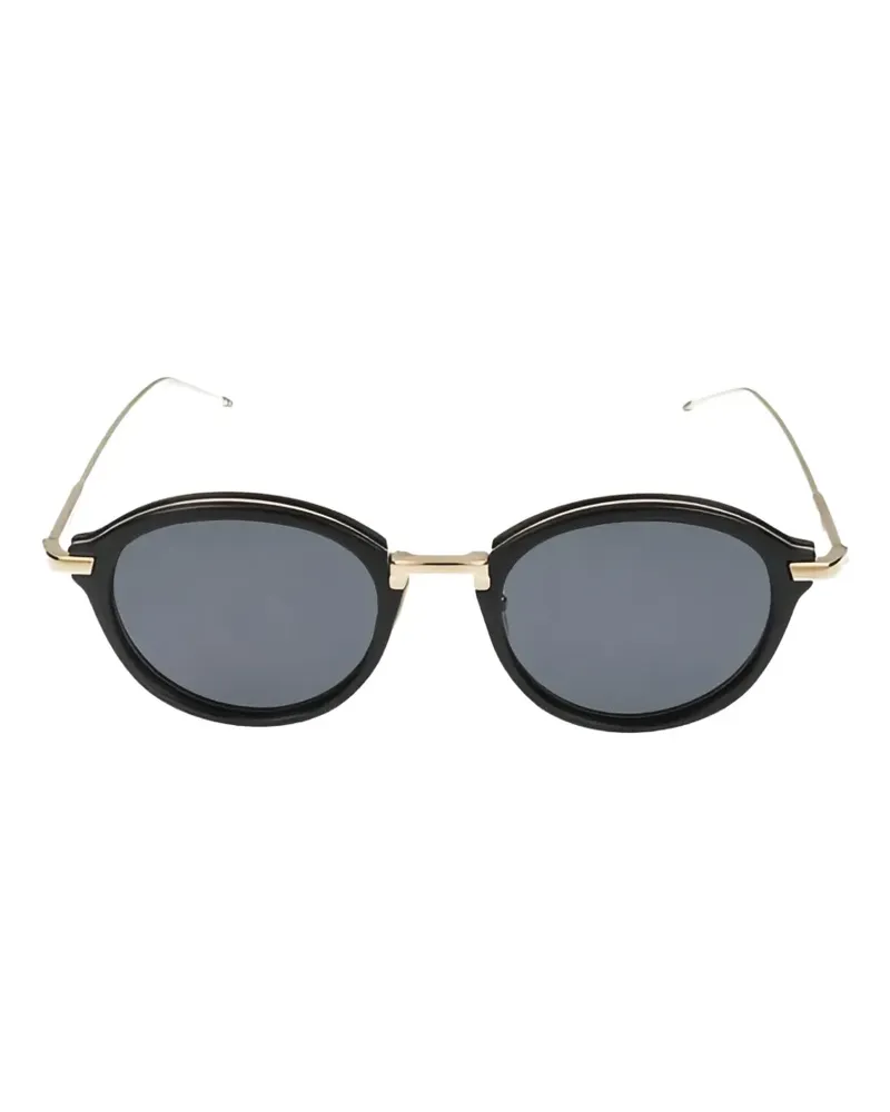 Thom Browne Sonnenbrille mit rundem Gestell - Gold Gold