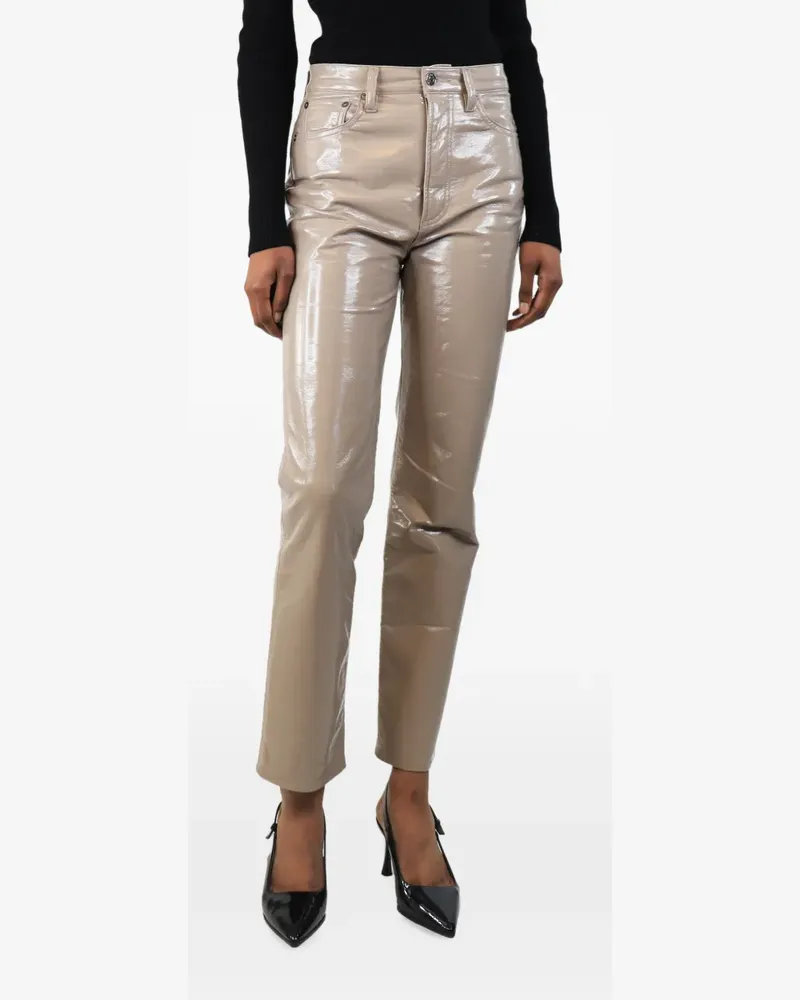 AGOLDE Quail 90's pinch-waist trousers - Nude Nude