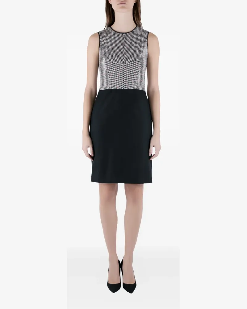 Derek Lam Kleid mit Hahnentrittmuster - Schwarz Schwarz