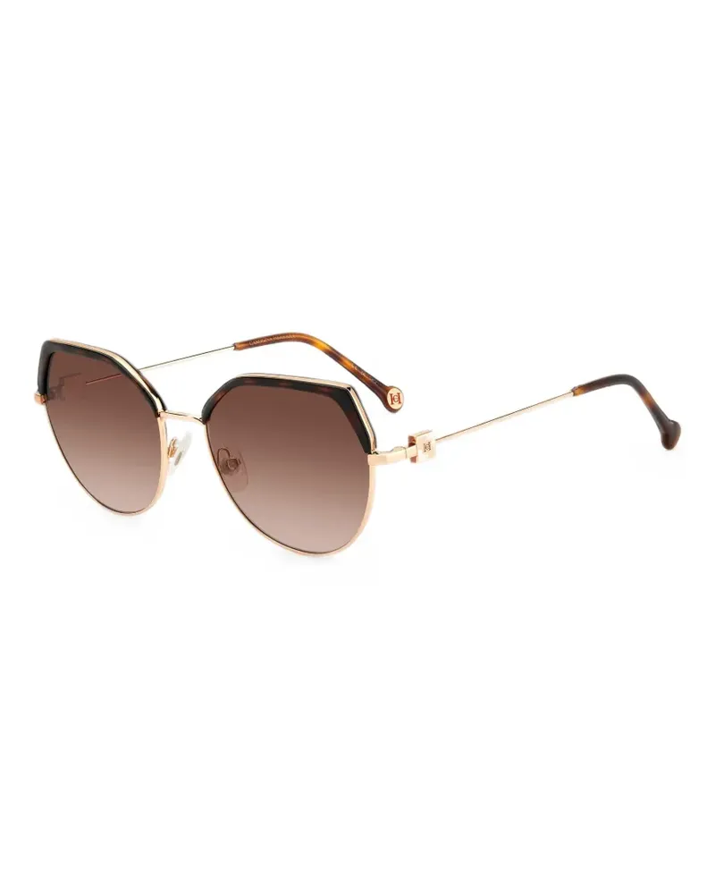 Carolina Herrera New York geometric-frame sunglasses - Gold Gold