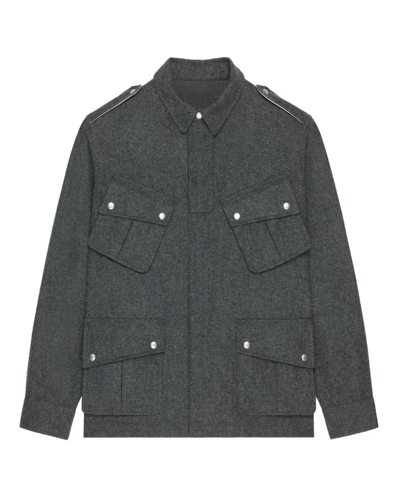 Givenchy Hemdjacke mit Klappentasche - Grau Grau