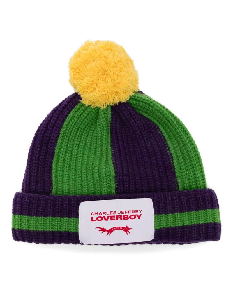Charles Jeffrey Loverboy pompom beanie hat - Violett Violett