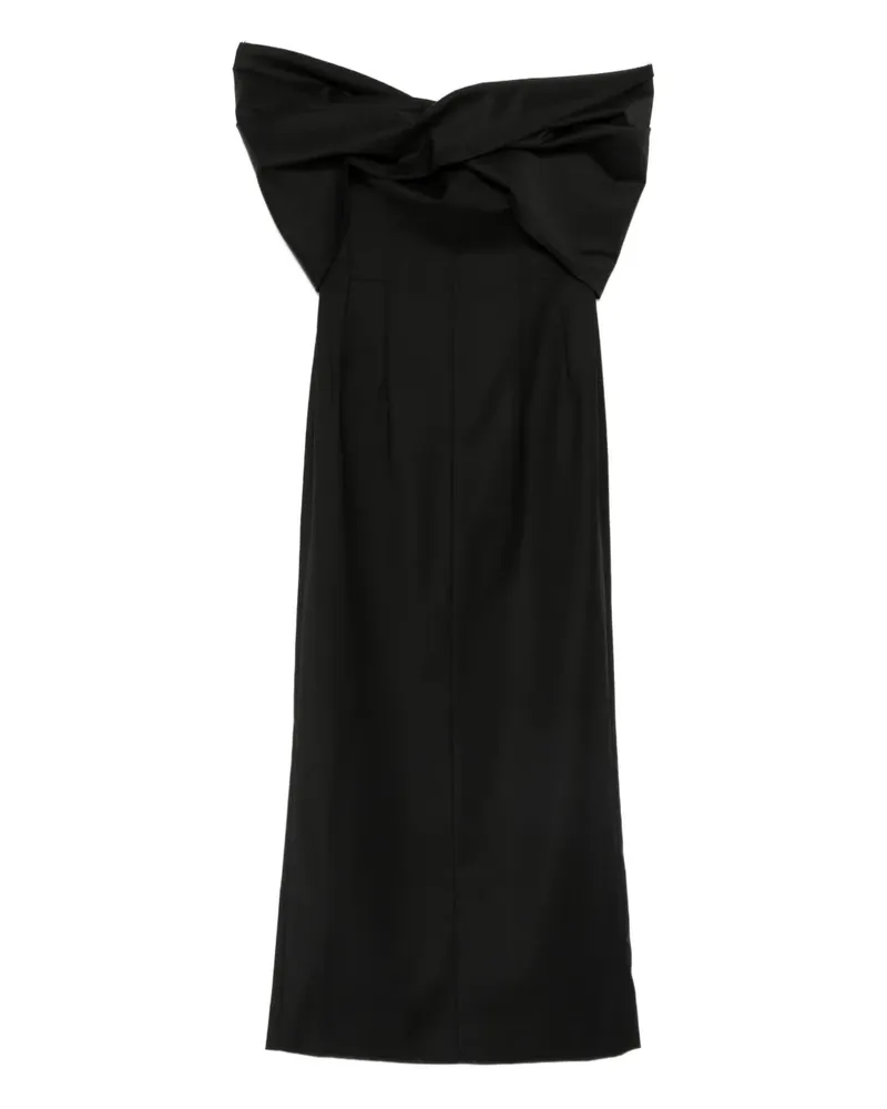 TOVE Perrine Midikleid mit Schleifendetail - Schwarz Schwarz