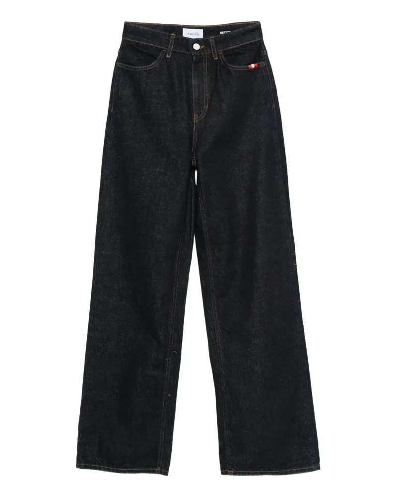 Amish Five-Pocket-Jeans - Blau Blau