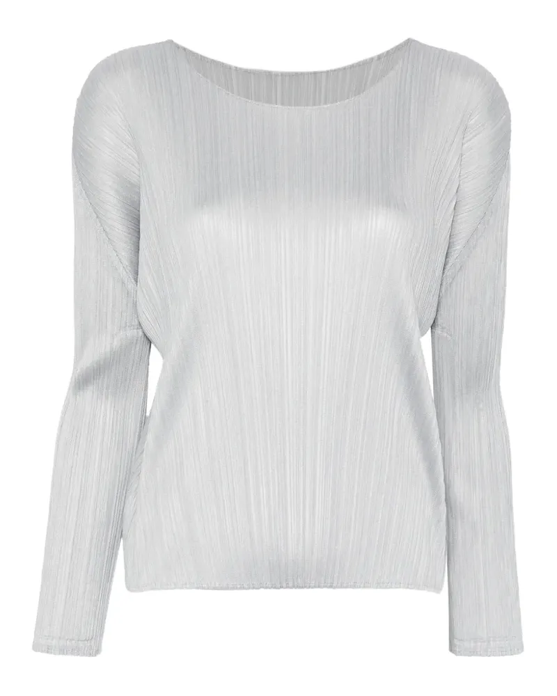 Issey Miyake Top mit Falten - Grau Grau