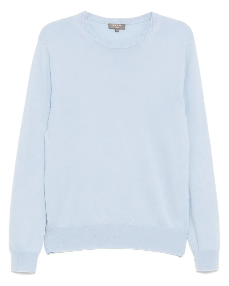 N.Peal Oxford Pullover mit rundem Ausschnitt - Blau Blau