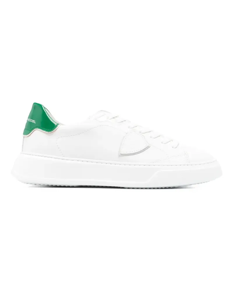Philippe Model panelled lace-up sneakers - Weiß Weiß