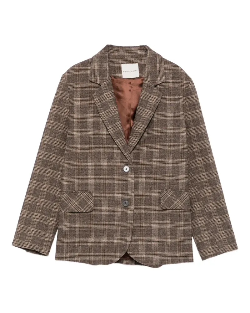 MAISON HOTEL houndstooth jacket - Braun Braun