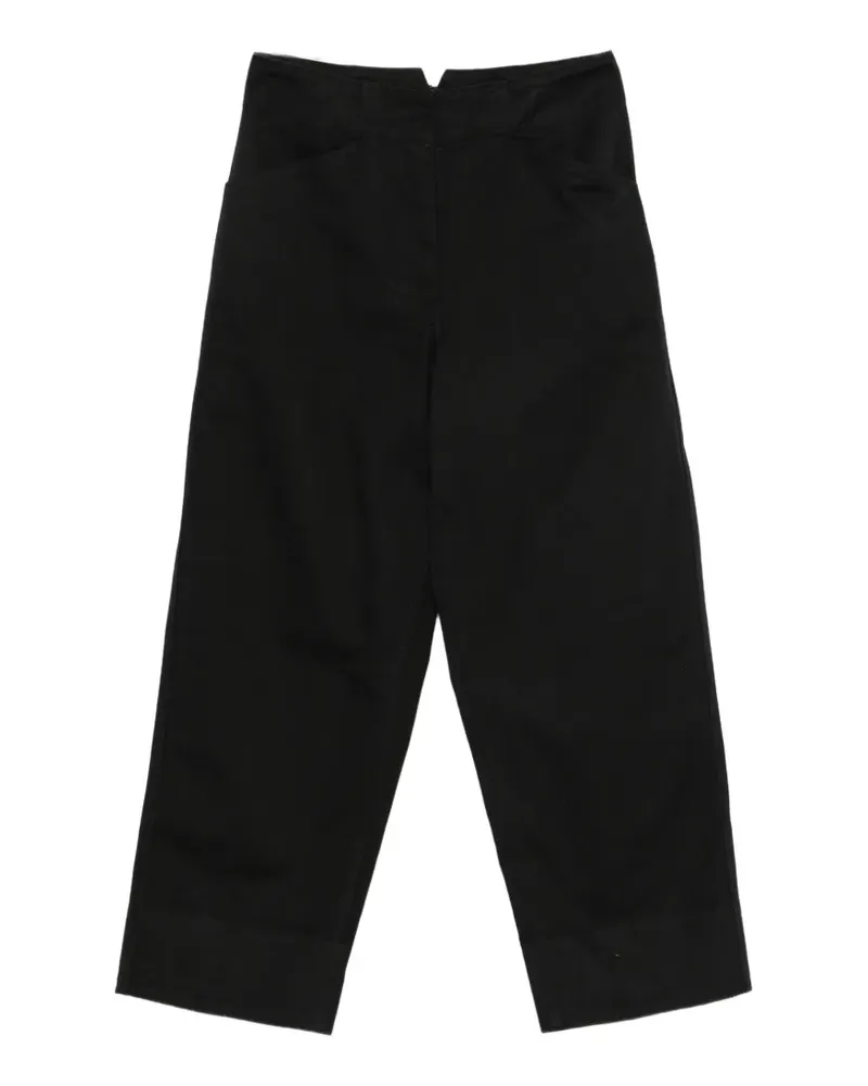 Margaret Howell Weite Hose mit Schnallenriemen - Schwarz Schwarz