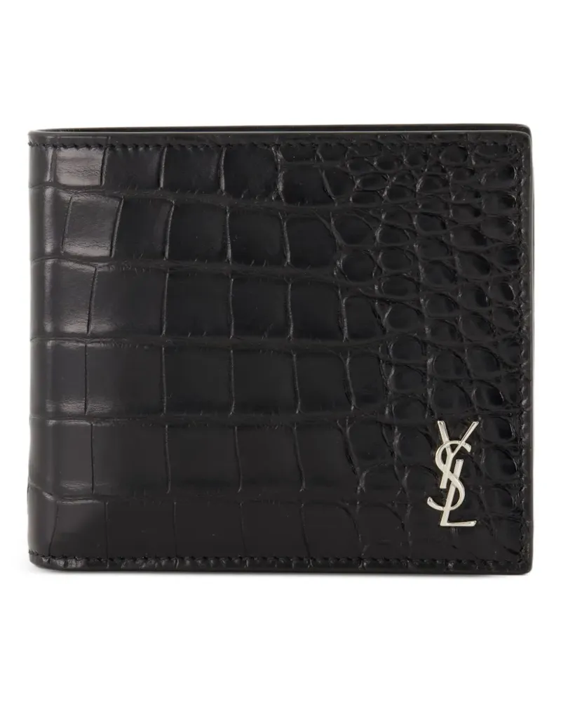 Saint Laurent Cassandre Portemonnaie - Schwarz Schwarz