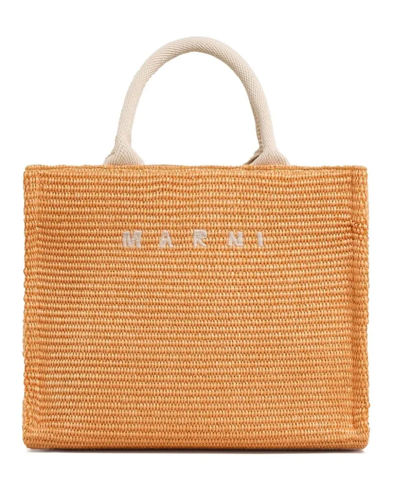 Marni Shopper aus Bast - Orange Orange