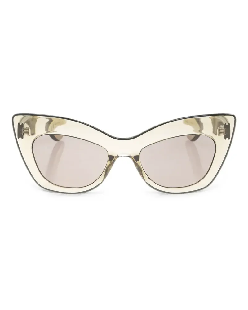 Alexander McQueen Sonnenbrille mit Cat-Eye-Gestell - Nude Nude