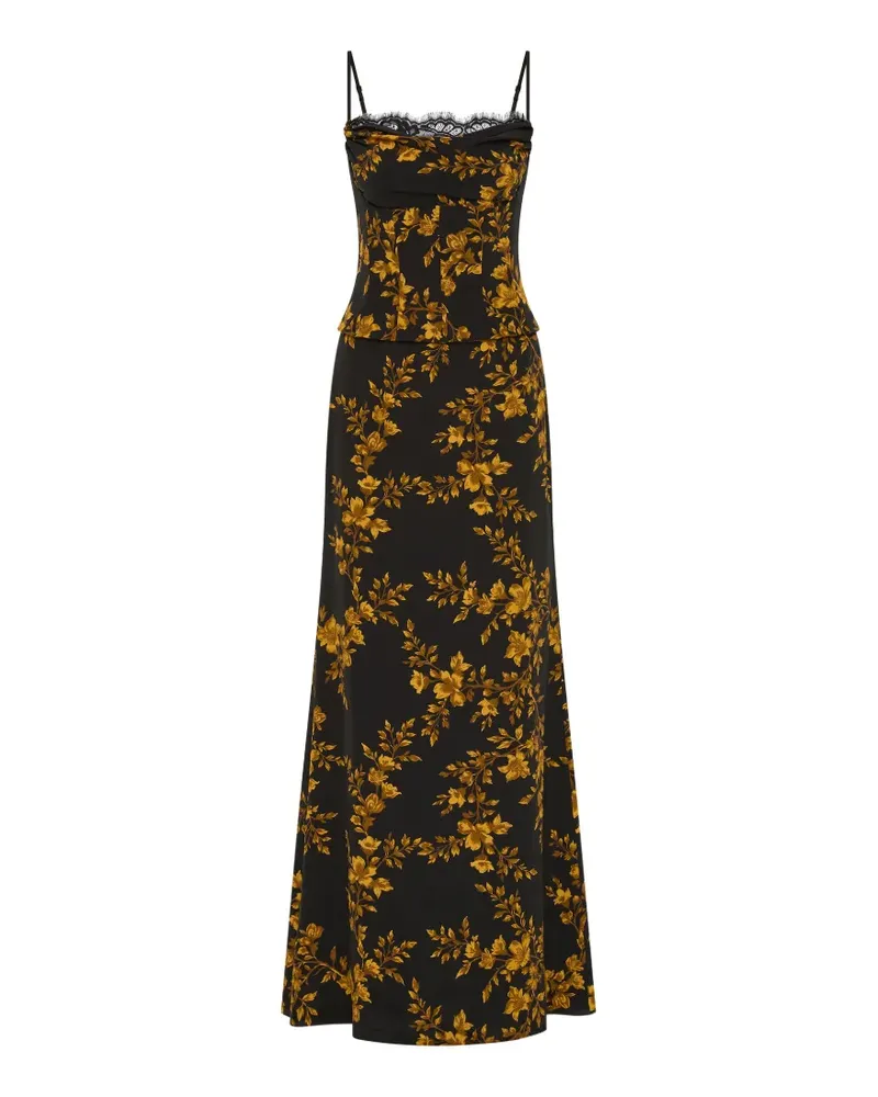 Rebecca Vallance Gilded floral maxi dress - Schwarz Schwarz