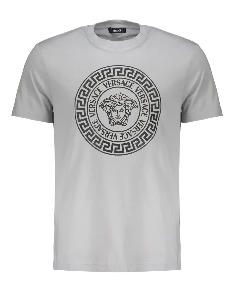 Versace T-Shirt mit Logo-Print - Grau Grau