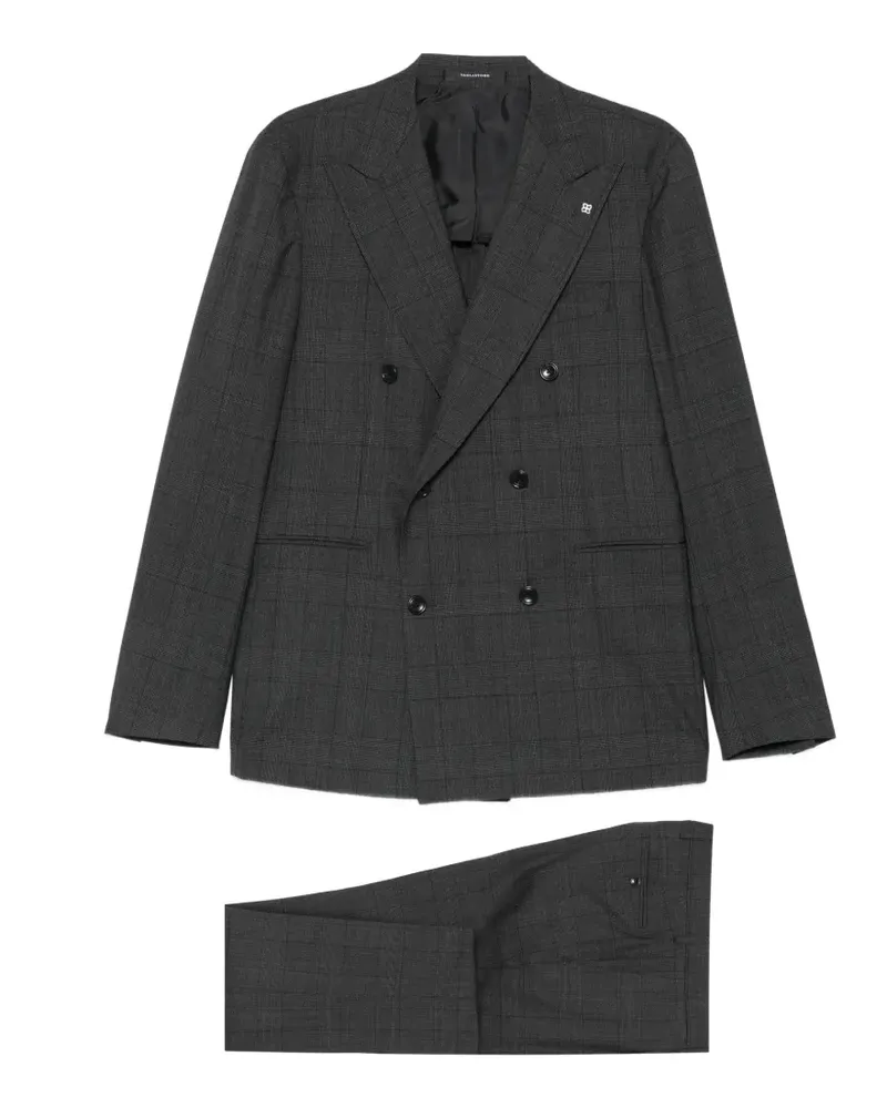 Tagliatore check-pattern double-breasted suit - Grau Grau