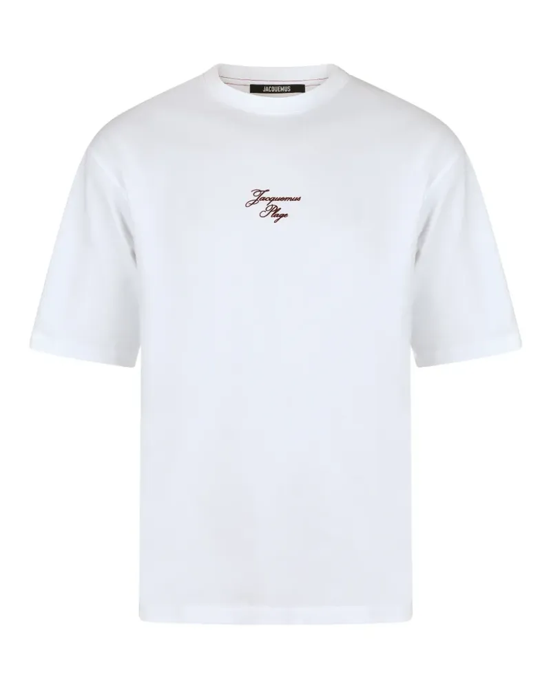 Jacquemus embroidered logo-print T-shirt - Weiß Weiß