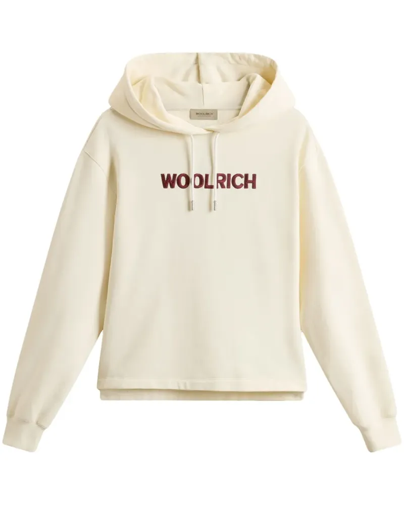 Woolrich Hoodie mit Logo-Stickerei - Weiß Weiß