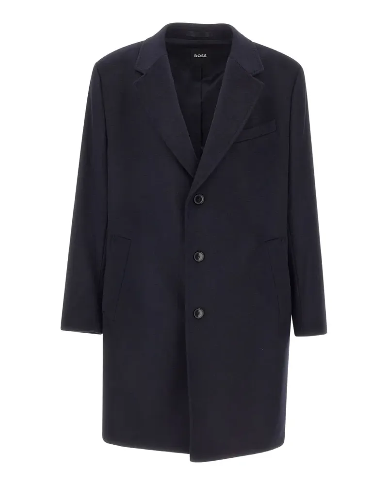 HUGO BOSS button-fastening coat - Blau Blau