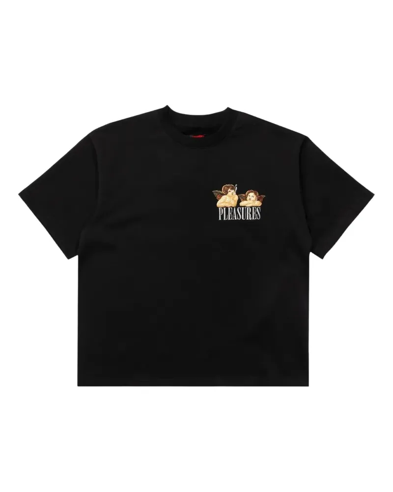 PLEASURES T-Shirt mit Stickerei - Schwarz Schwarz