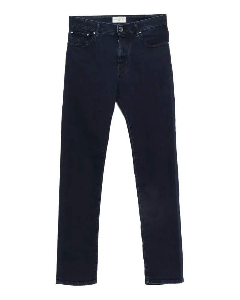 Jacob Cohën logo-patch slim-fit jeans - Blau Blau