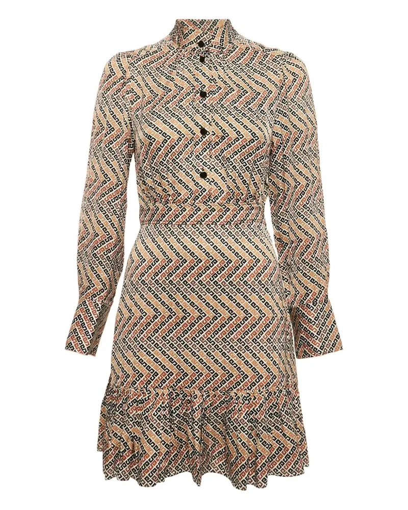 Sandro Kleid mit geometrischem Muster - Nude Nude