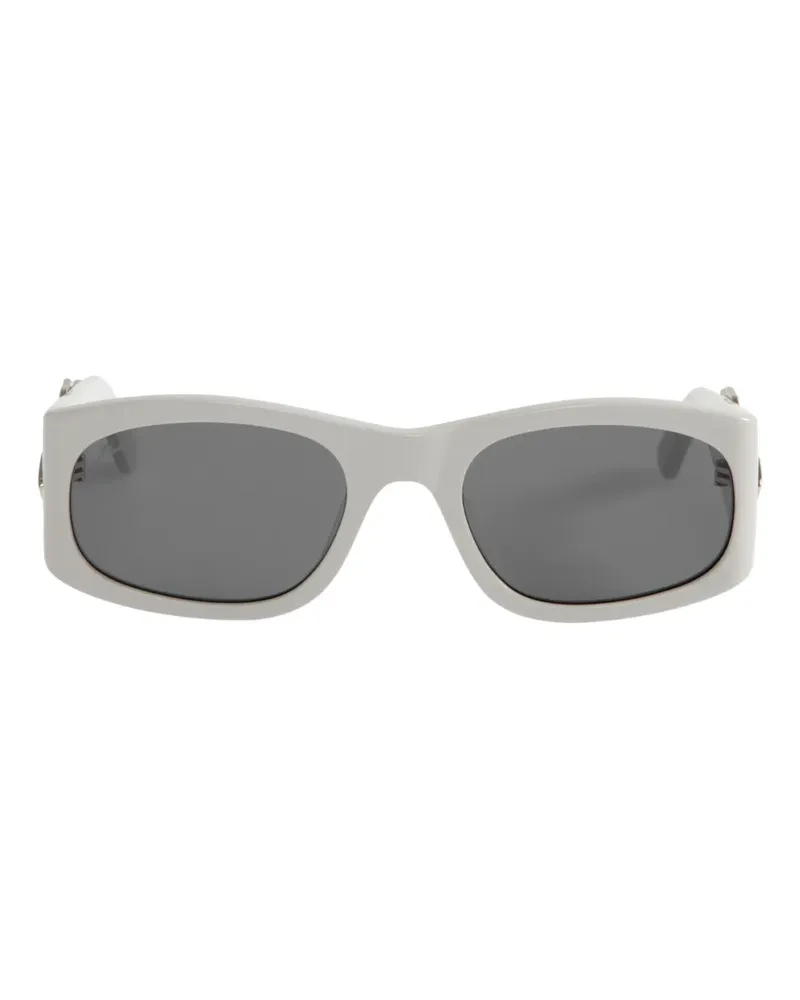 PLEASURES Eckige Eazy Sonnenbrille mit Flammen - Grau Grau