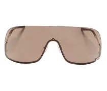 Square G Sonnenbrille mit Shield-Gestell - Gold
