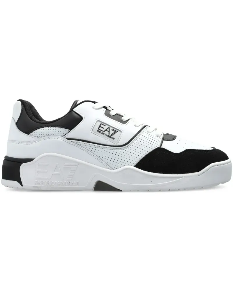 EA7 Sneakers mit Logo-Patch - Weiß Weiß