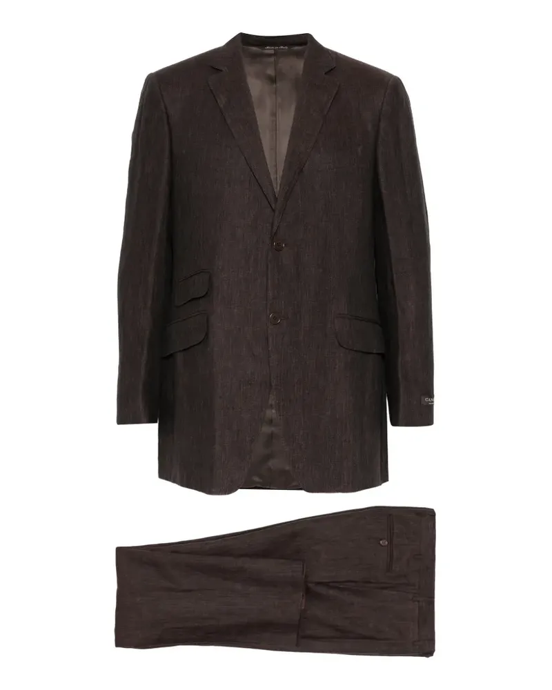 Canali Einreihiger Anzug - Braun Braun