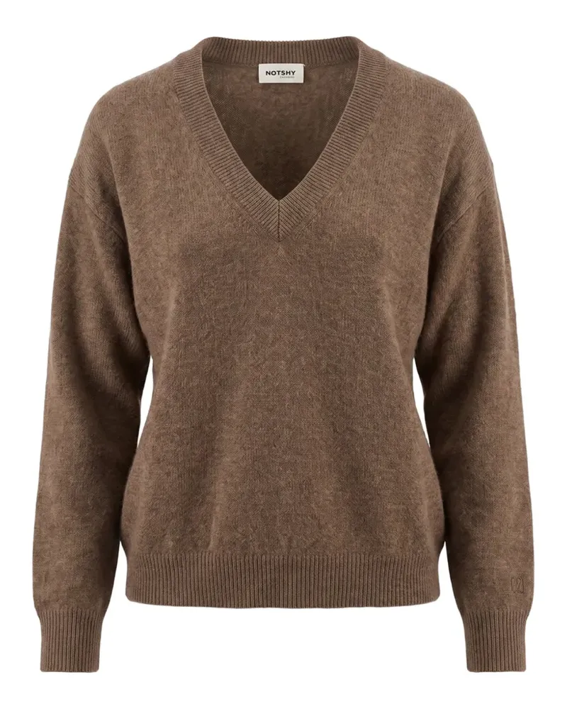Not Shy V-neck cashmere sweater - Braun Braun