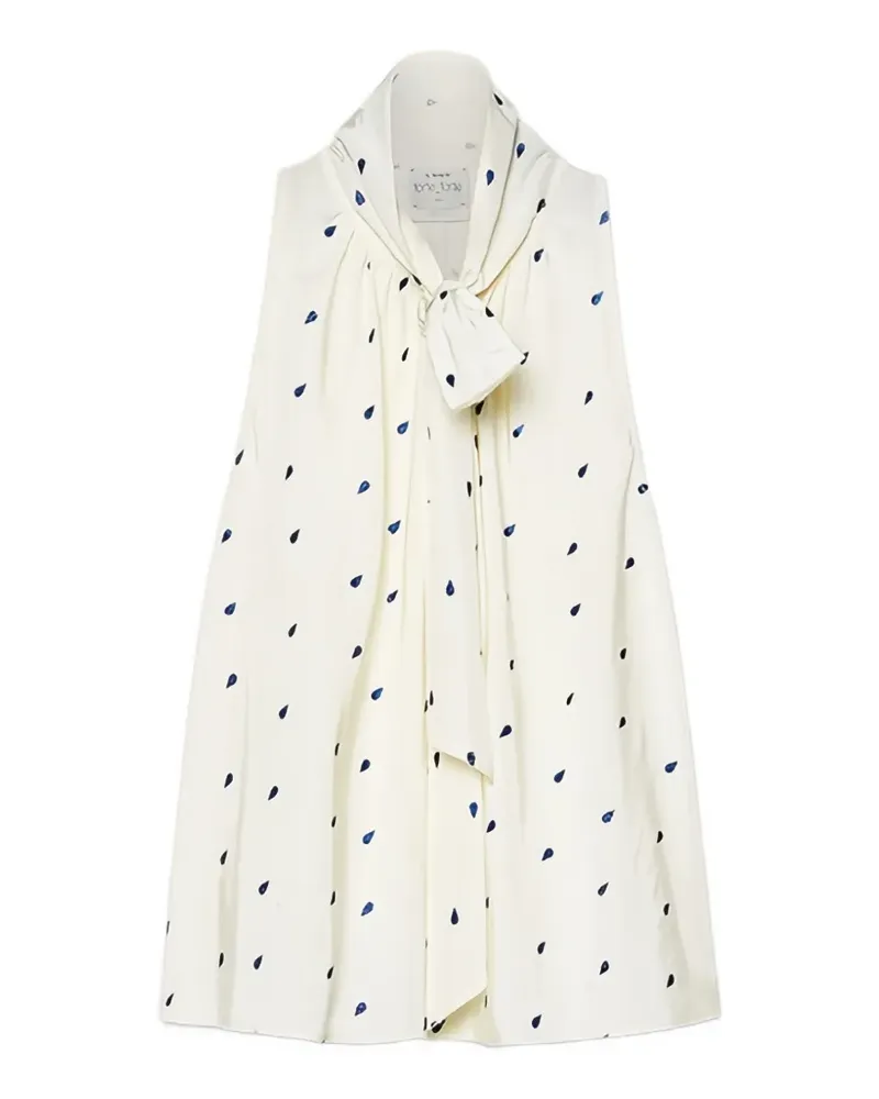 forte_forte Oberteil mit Tropfen-Print - Nude Nude