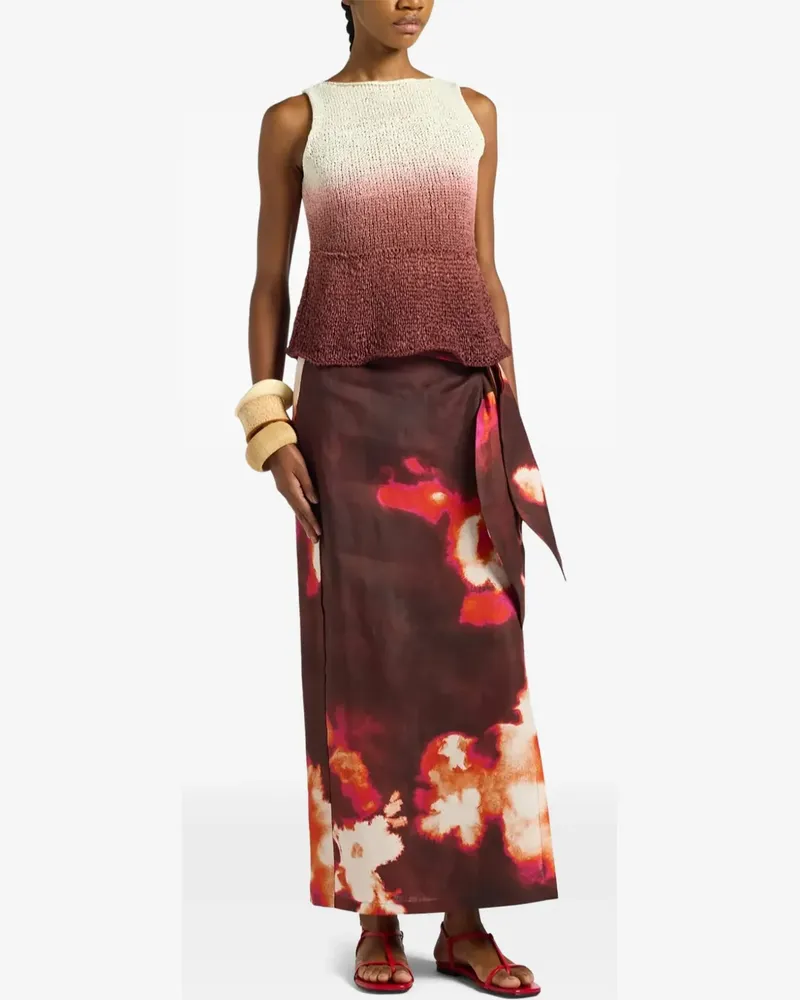 Liviana Conti Erin floral-print wrap skirt - Rot Rot