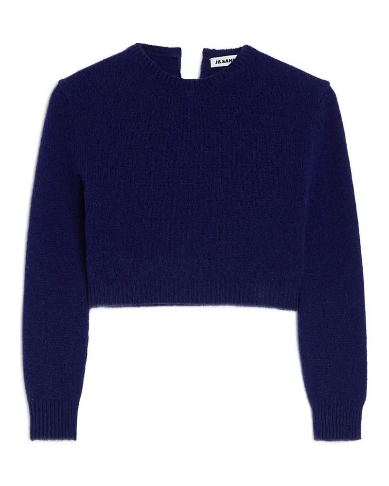 Jil Sander Cropped-Pullover aus Wolle - Blau Blau