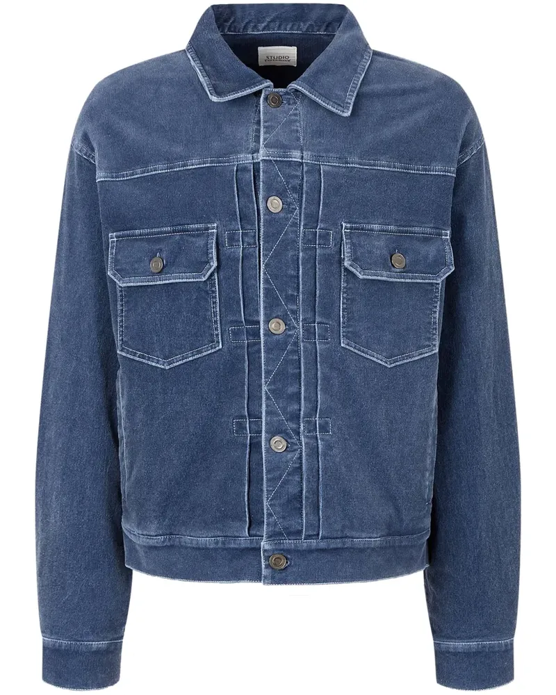 STUDIO TOMBOY Hemdjacke aus Cord - Blau Blau