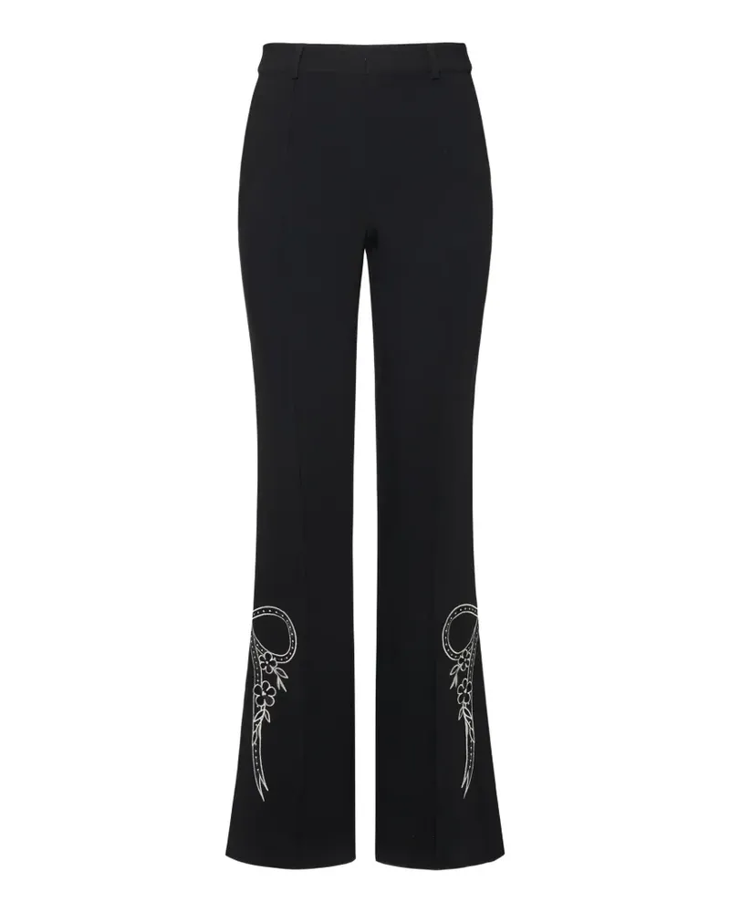 Cinq à Sept Cascading ribbon trousers - Schwarz Schwarz