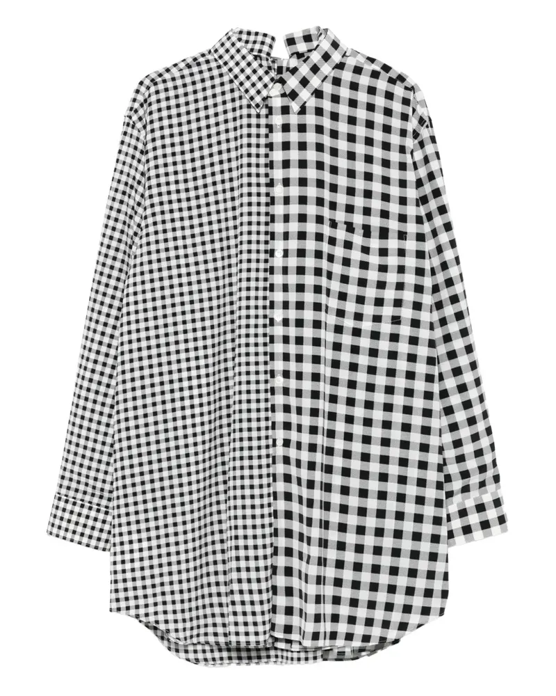 Comme des Garçons Hemd mit Vichykaro - Schwarz Schwarz