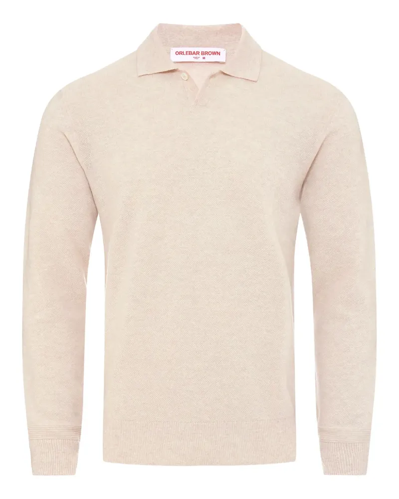 Orlebar Brown Bruno Poloshirt aus Kaschmir - Nude Nude