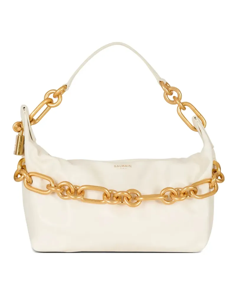 Balmain Mittelgroße Sync Schultertasche - Weiß Weiß