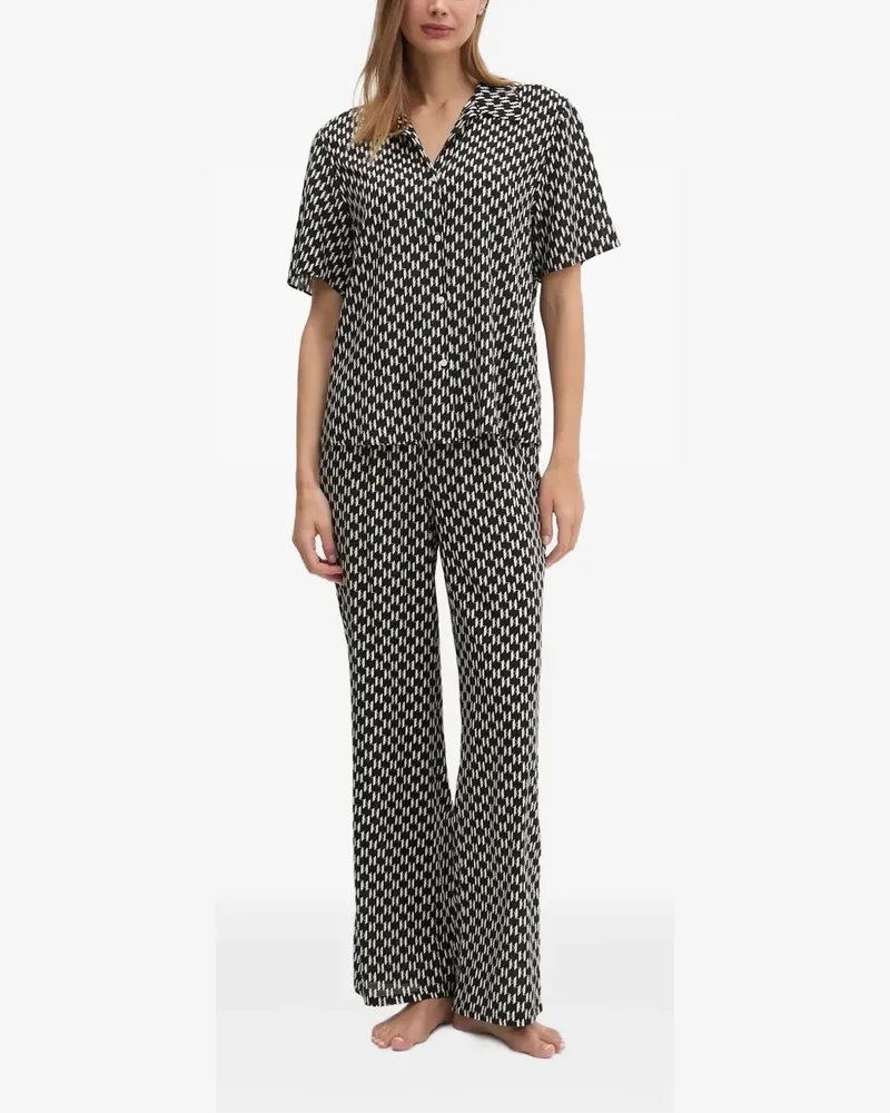 Karl Lagerfeld Hemd mit geometrischem Print - Schwarz Schwarz