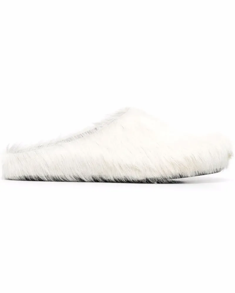 Marni Fussbett Sabot Slipper - Weiß Weiß
