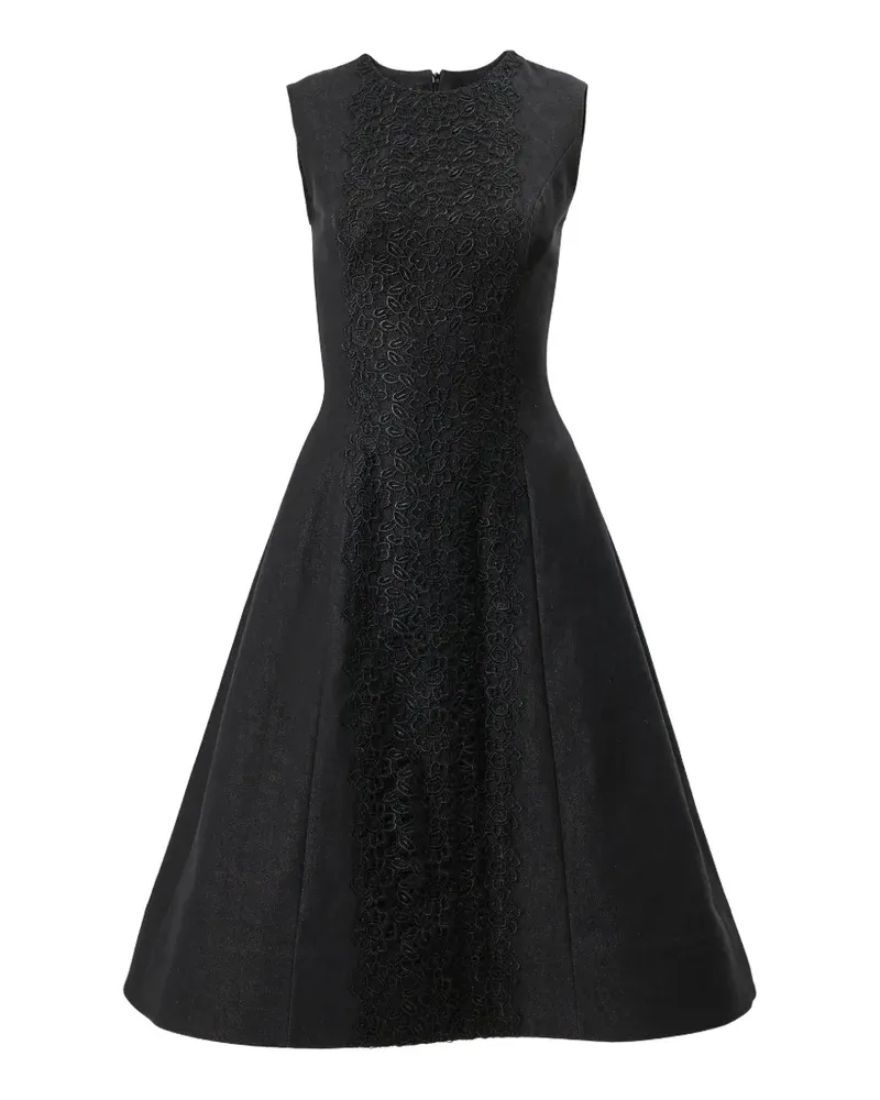 Carolina Herrera New York Jeanskleid mit Spitzenverzierung - Schwarz Schwarz