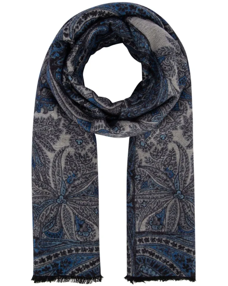 Kiton Schal Mit Paisleymuster Blau