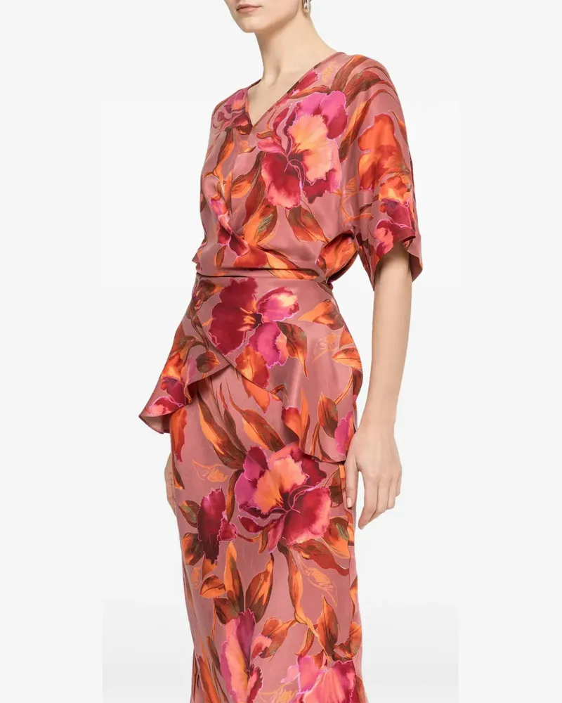 NISSA printed midi skirt - Rosa Rosa