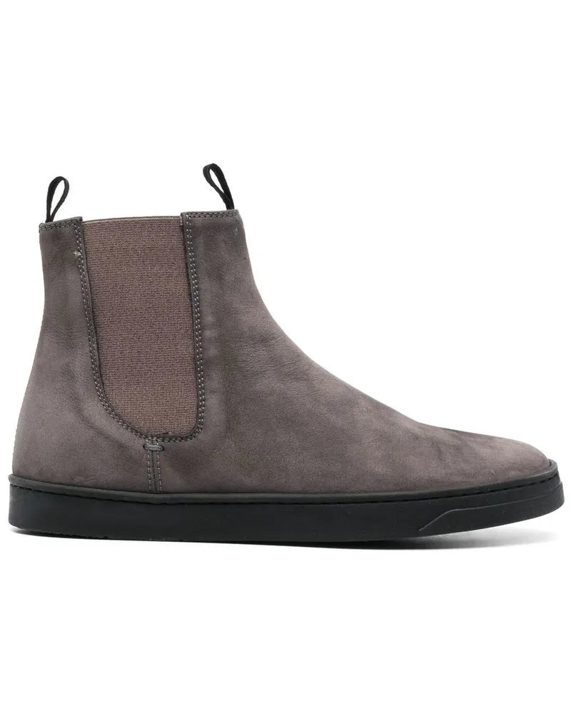 Officine Creative Italia Chelsea-Boots aus Wildleder Grau