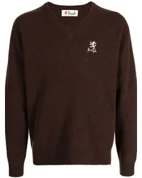 Pringle of Scotland Pullover mit Logo-Stickerei Braun