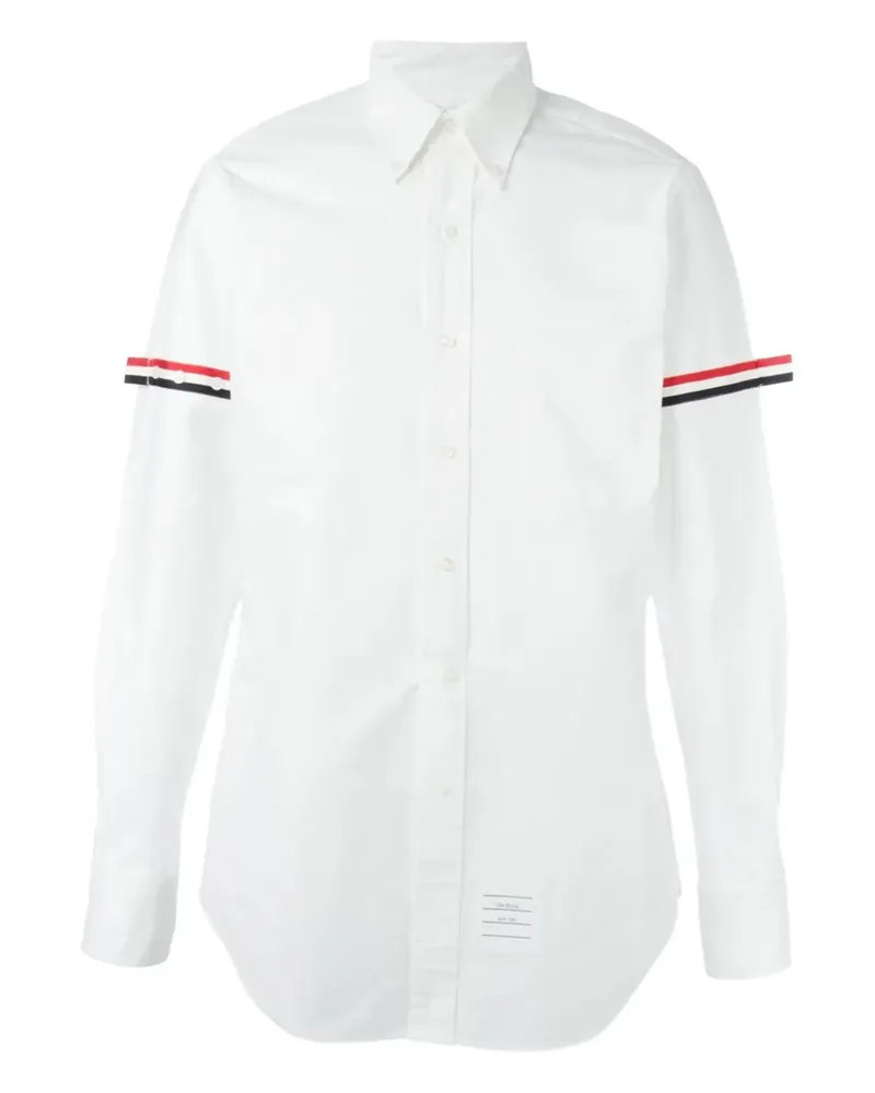 Thom Browne Hemd mit Streifendetails - Weiß Weiß
