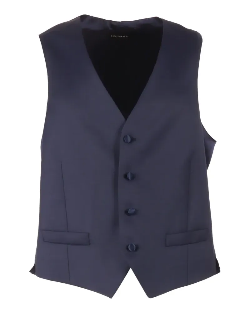 Luigi Bianchi Mantova virgin-wool waistcoat - Blau Blau