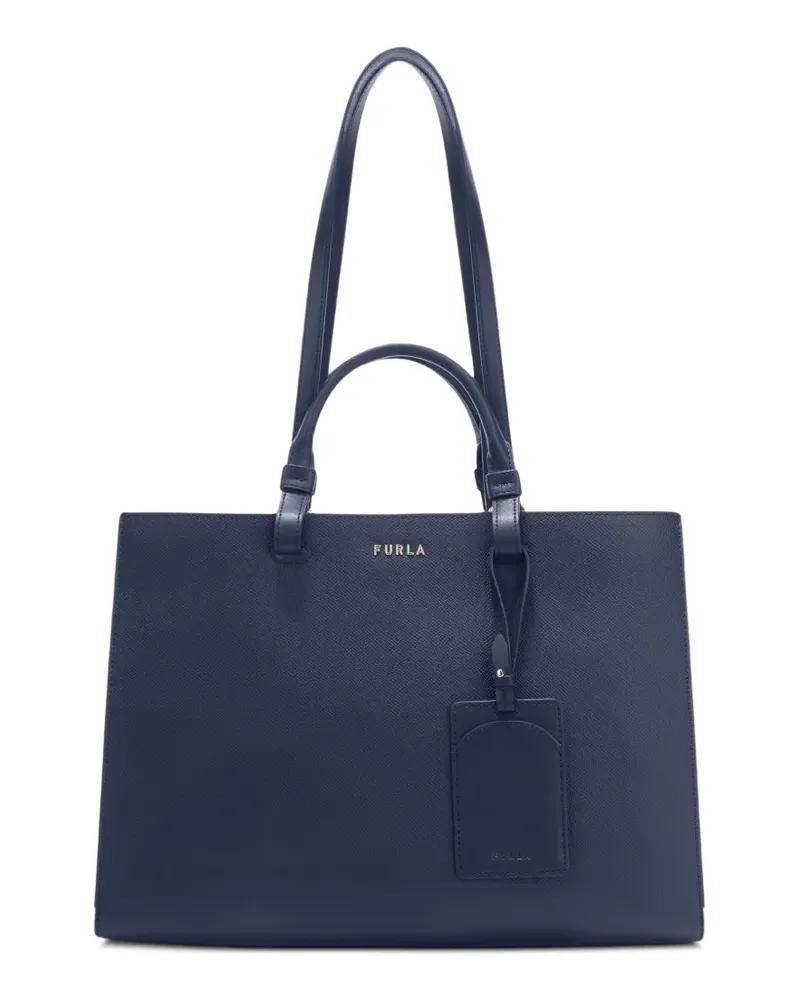 Furla large Deva leather tote bag - Blau Blau
